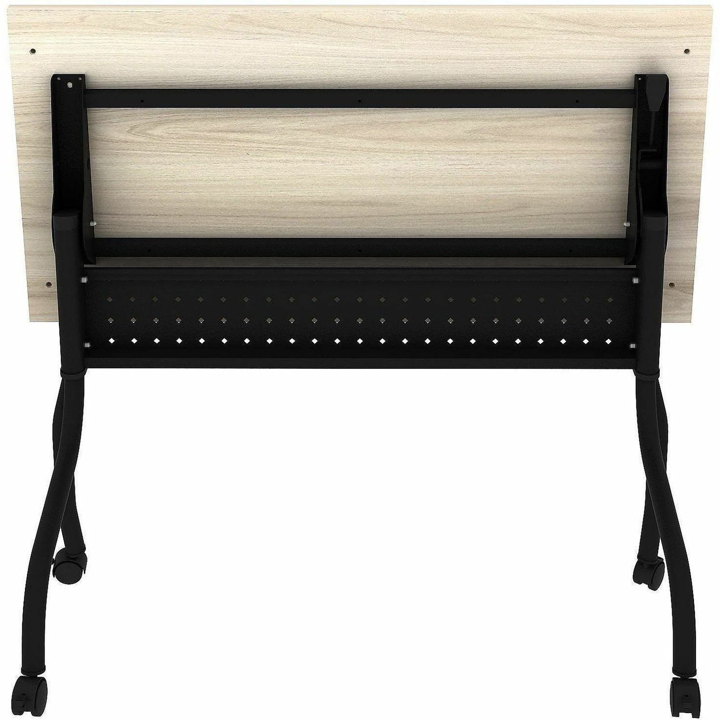 Lorell 48" x 23.6" Modern Elm/Black Flip-Up Training Table (LLR66377)