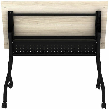 Lorell 48" x 23.6" Modern Elm/Black Flip-Up Training Table (LLR66377)