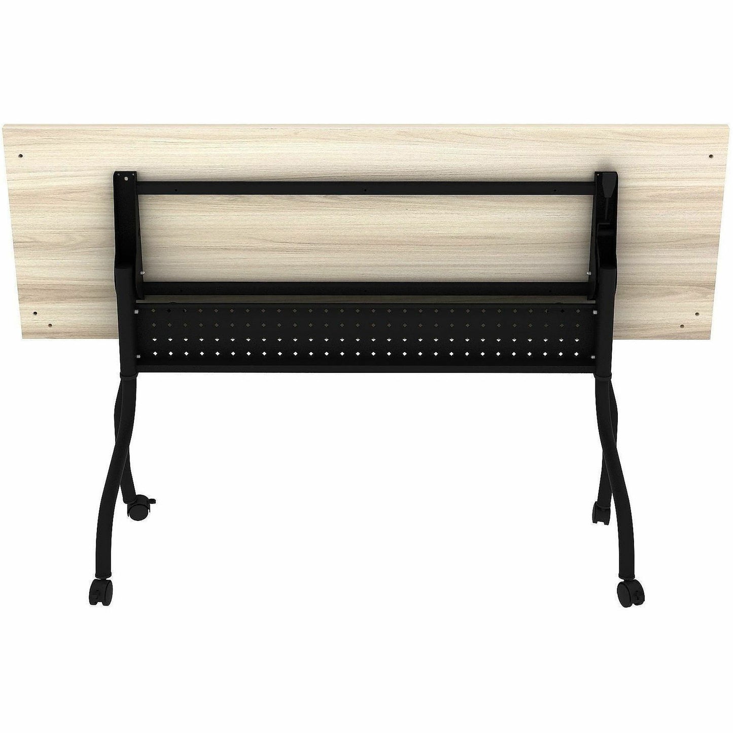 Lorell 72" x 23.6" Modern Elm/Black Flip-Up Training Table (LLR66375)