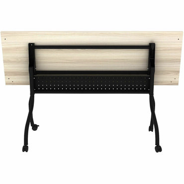 Lorell 72" x 23.6" Modern Elm/Black Flip-Up Training Table (LLR66375)