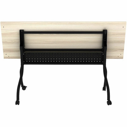 Lorell 72" x 23.6" Modern Elm/Black Flip-Up Training Table (LLR66375)