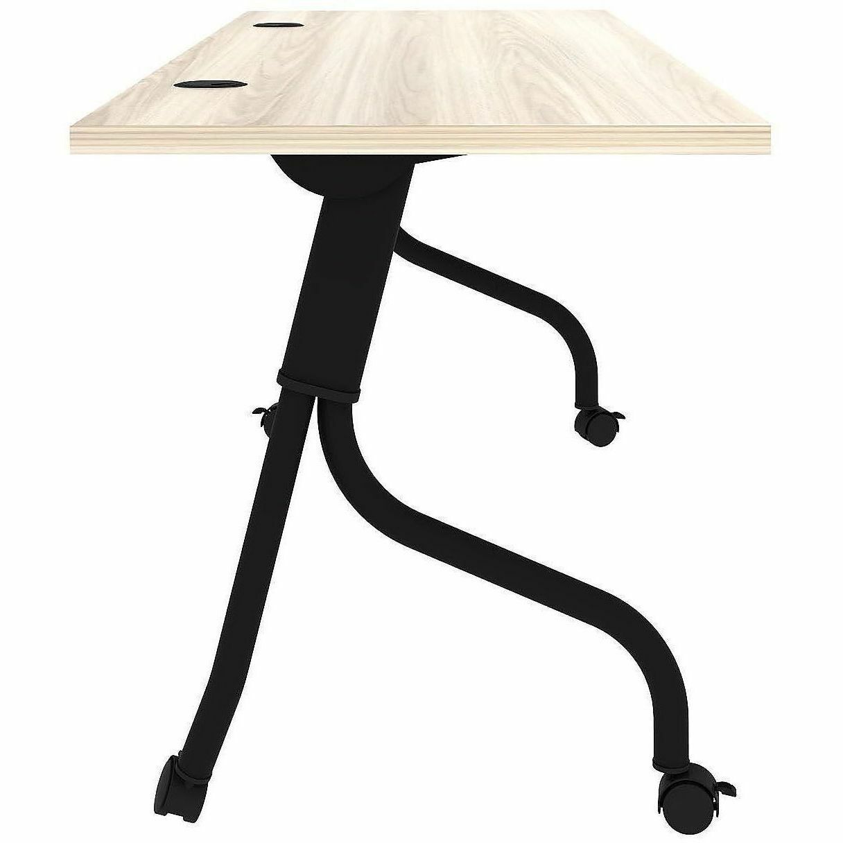 Lorell 72" x 23.6" Modern Elm/Black Flip-Up Training Table (LLR66375)
