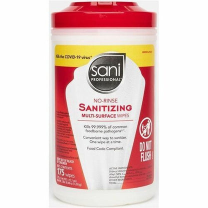 Sani Professional Sanitizing Wipe, 5" x 7.75", 6/Carton (PDIP66784)