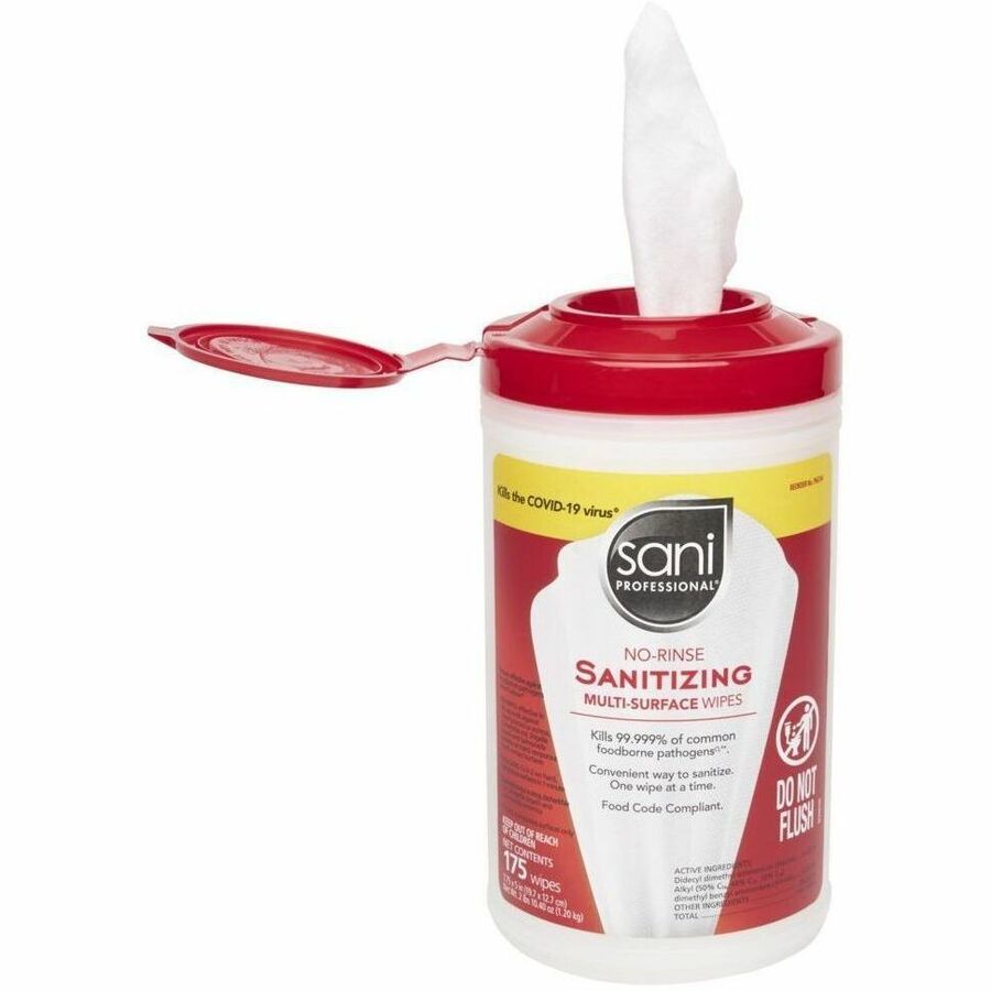Sani Professional Sanitizing Wipe, 5" x 7.75", 6/Carton (PDIP66784)