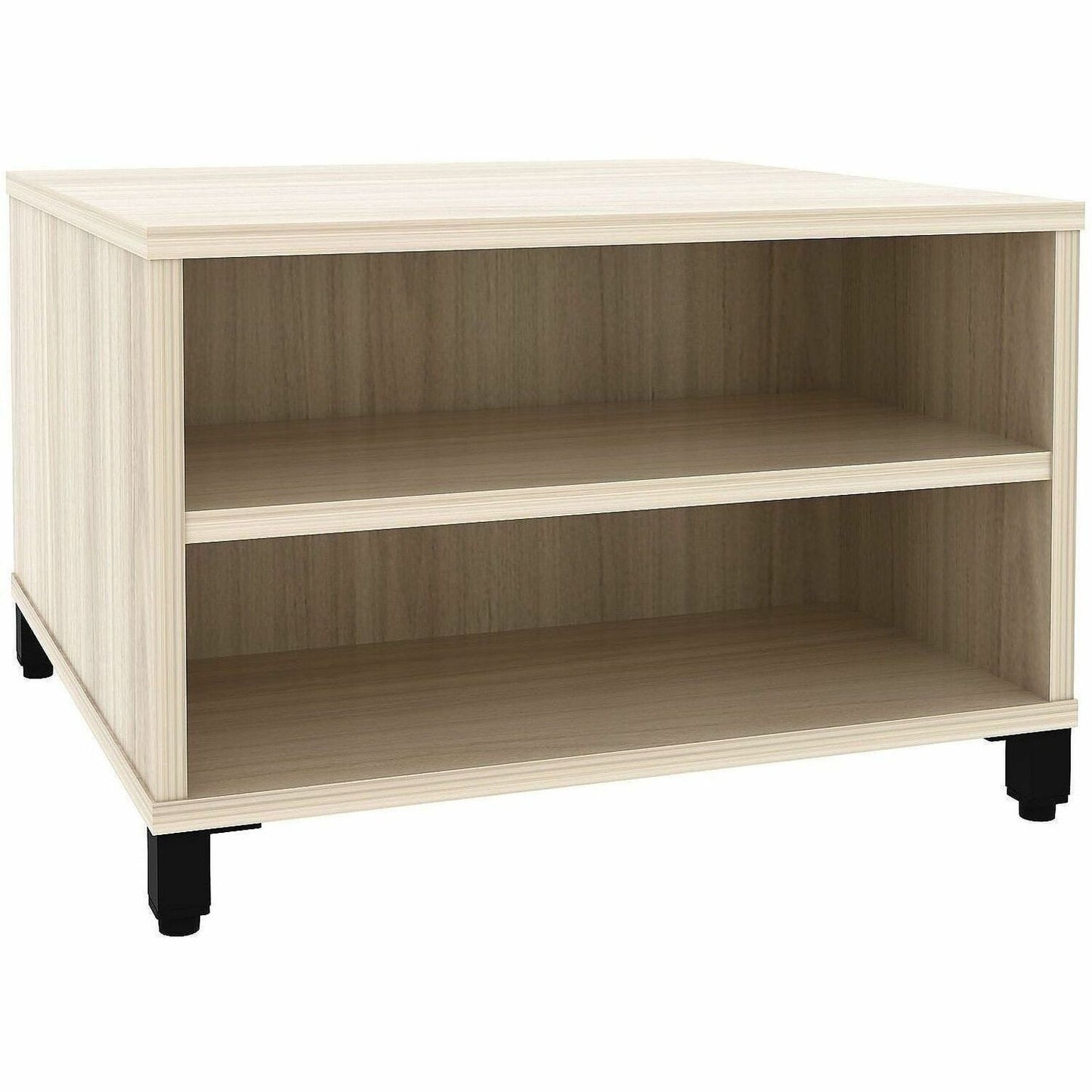 Lorell Modular Reception Table, Square Top, Height Adjustable, 24" W x 24" D, 20" H, Modern Elm (LLR69205)