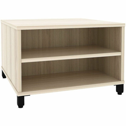 Lorell Modular Reception Table, Square Top, Height Adjustable, 24" W x 24" D, 20" H, Modern Elm (LLR69205)