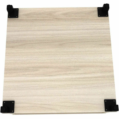 Lorell Modular Reception Table, Square Top, Height Adjustable, 24" W x 24" D, 20" H, Modern Elm (LLR69205)