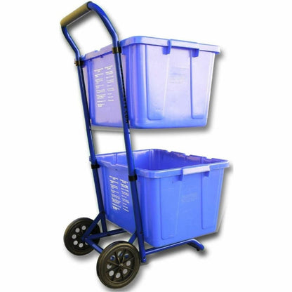 Five Star Products Recycling Cart for Bins, 400 lb Load Capacity, Steel, Blue  (FSP001)