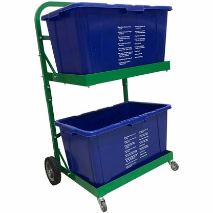 Five Star Products Recycling Cart for Bins, 220 lb Load Capacity, Aluminum, Green  (FSP002)