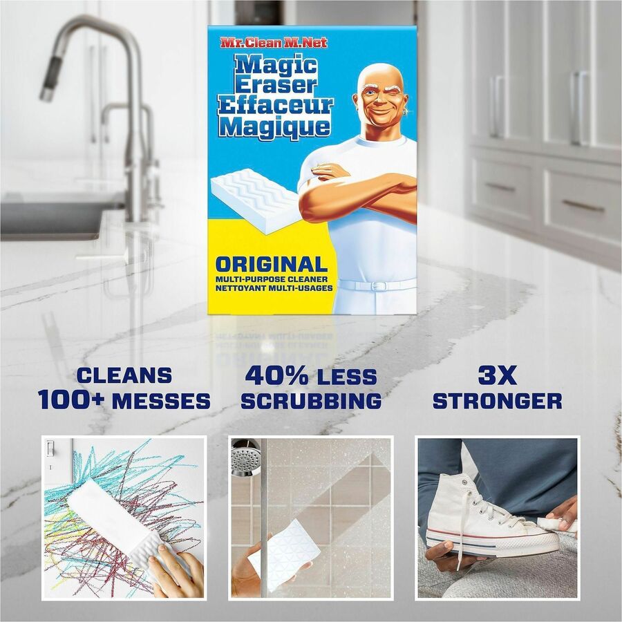 Mr. Clean Magic Erasers, Blue, 12/Carton (PGC79008CT)