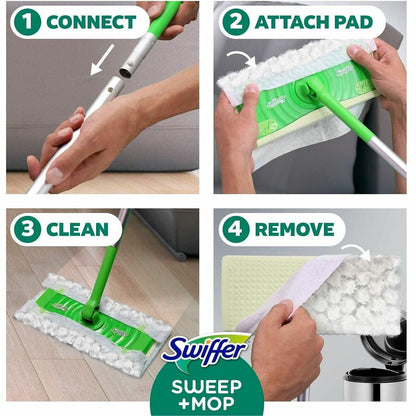 Swiffer Sweep and Mop Deluxe, 2-in-1 Floor Mopping and Sweeping Kit (PGC16519)