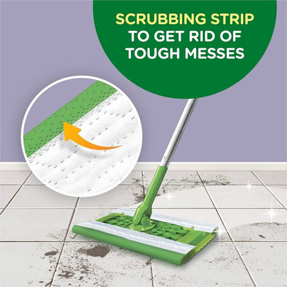 Swiffer Sweeper Wet Cloths, Residue-free, White, 6/Carton (PGC75588CT)