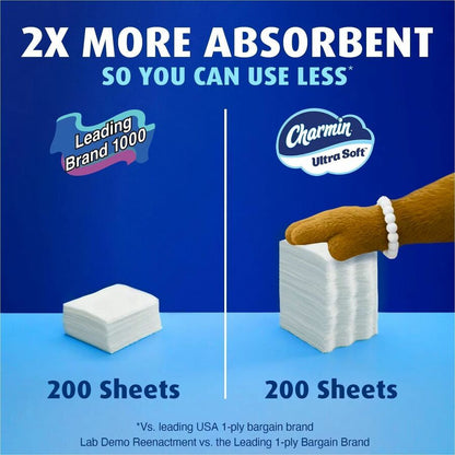 Charmin Ultra Soft Mega Roll, 2 Ply, Mega, White, Paper, 24/Pack (PGC19268)