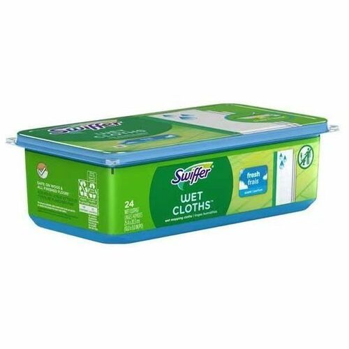 Swiffer Sweeper Wet Cloths, Residue-free, White, 24/Pack (PGC75588)