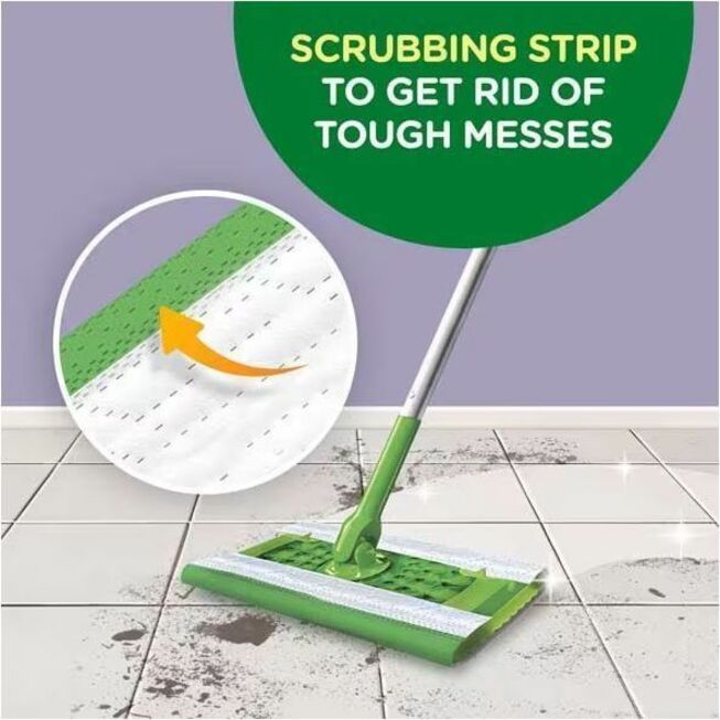 Swiffer Sweeper Wet Cloths, Residue-free, White, 24/Pack (PGC75588)