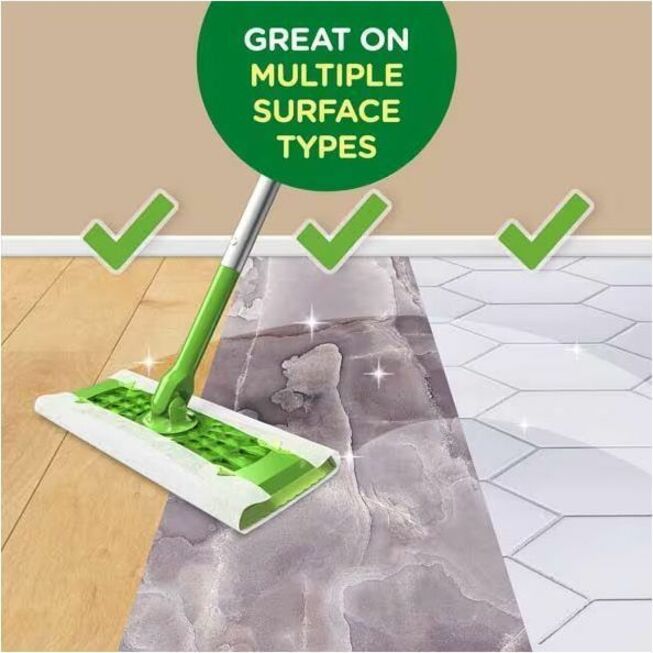 Swiffer Sweeper Wet Cloths, Residue-free, White, 24/Pack (PGC75588)