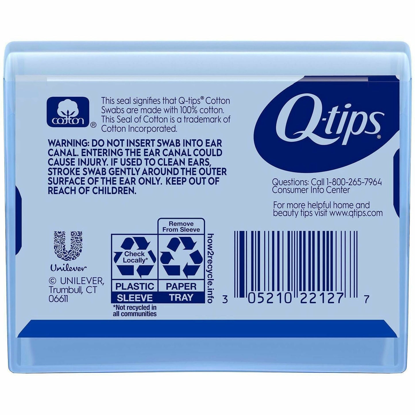 Soapbox Q-tips Original Cotton Swabs Compact Travel Pack, 3600 Cotton Swabs/Pack (SBX22127)