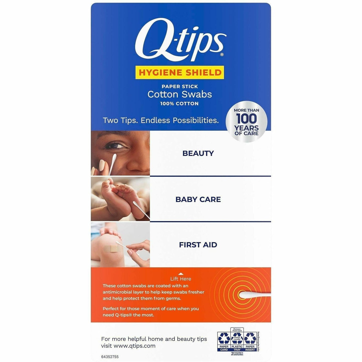 Soapbox Q-tips Antibacterial Original Cotton Swabs, 3600 Cotton Swabs/Box (SBX17900)