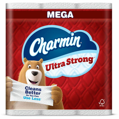 Charmin Mega Roll Bath Tissue, 2 Ply, 220 Sheets/Roll, 24/Carton (PGC13214)