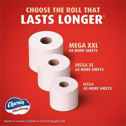 Charmin Mega Roll Bath Tissue, 2 Ply, 220 Sheets/Roll, 24/Carton (PGC13214)