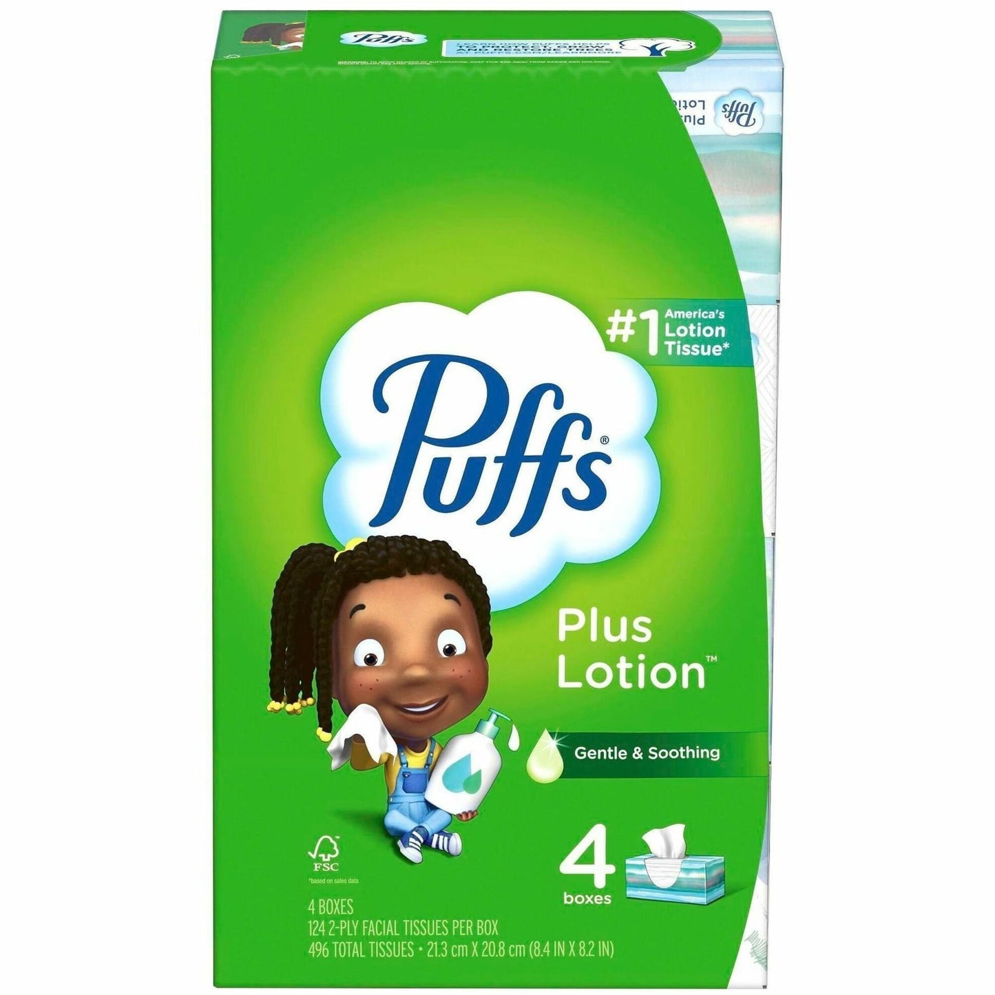 Puffs Plus Lotion Facial Tissue, White, 24/Carton (PGC58600)