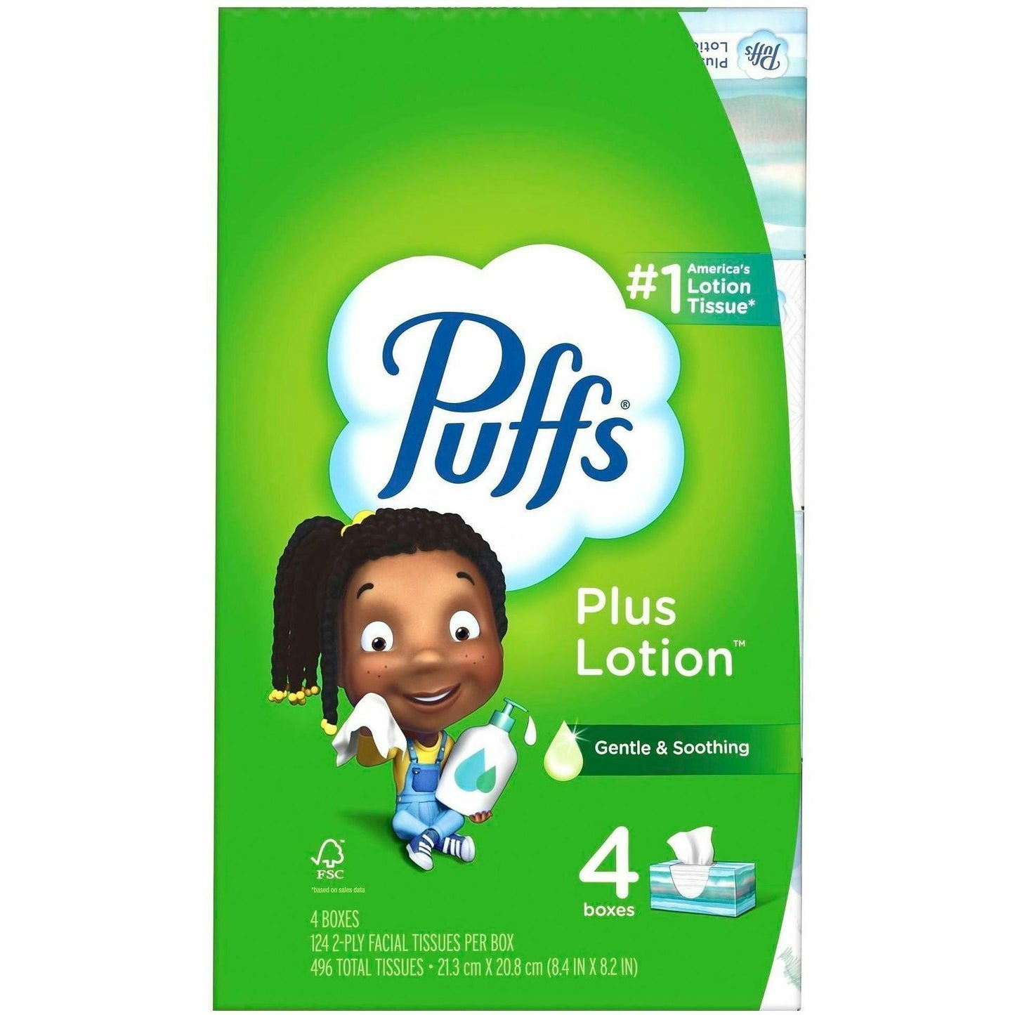 Puffs Plus Lotion Facial Tissue, White, 24/Carton (PGC58600)