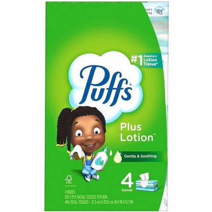 Puffs Plus Lotion Facial Tissue, White, 24/Carton (PGC58600)