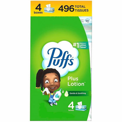 Puffs Plus Lotion Facial Tissue, White, 24/Carton (PGC58600)