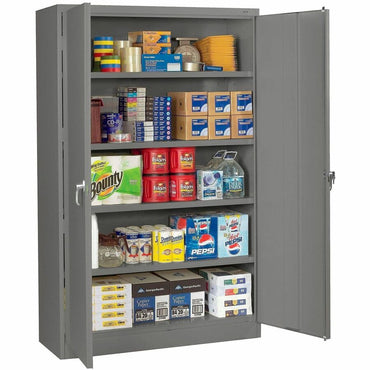 Tennsco Jumbo Storage Cabinet, 48" x 24" x 78", Medium Gray (TNNJ2478SUMGY)