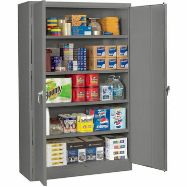 Tennsco Deluxe Jumbo Storage Cabinet, 48" x 18" x 78", Medium Gray, Recycled (TNNJ1878SUMGY)