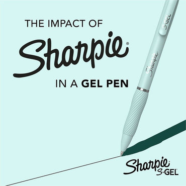 Sharpie S-Gel, Fashion Barrel, Medium Point (0.7mm), Black Ink, 0.7 mm Medium, Bold Pen Point, Retractable, Gel-based, 4/Pack (SAN2220962)