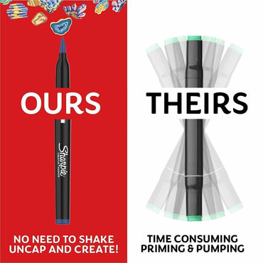 Sharpie Creative Markers, Earth Tone Ink, Water Based, Acrylic Based, Multipurpose, 5/Pack (SAN2221934)