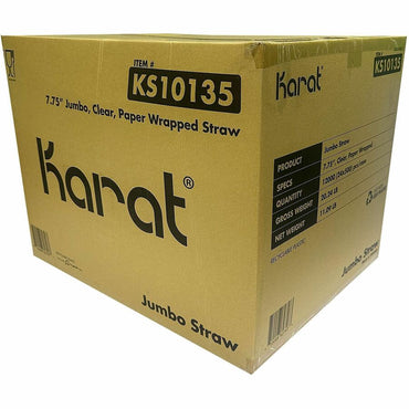 Karat Straw, 7.8" x, Clear, 500/Box (KRTKS10135)