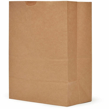 AJM 1/8 BBL #57 Kraft Paper Grocery Sacks, 5.25 gal Capacity, Natural Kraft, Grocery, Supplies, 500/Carton (AJMSS57NP5CES)