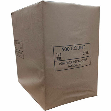 AJM 1/6 BBL #57 Kraft Paper Grocery Sacks, 6.72 gal Capacity, 500/Carton (AJMGS57NP5CES)