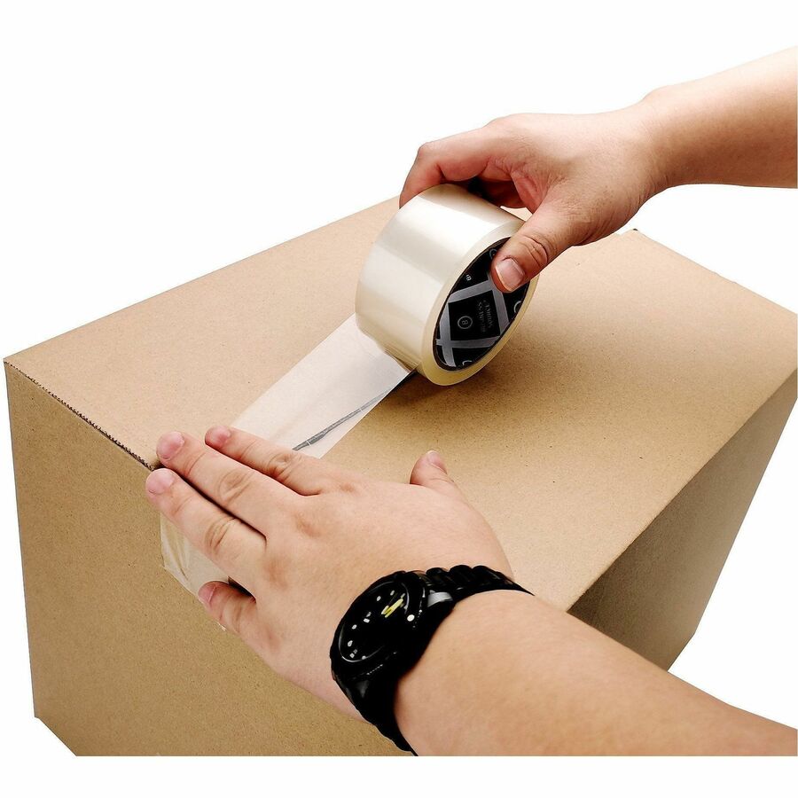 Business Source Heavy-duty Packaging/Sealing Tape, 110 yd Length x 1.87" Width x 1.6 mil Thickness, 3" Core, Clear, 6/Pack (BSN32926)