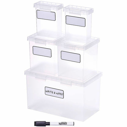 Bostitch Storage Case, Clear, Stackable, 5/Set (BOS23234)