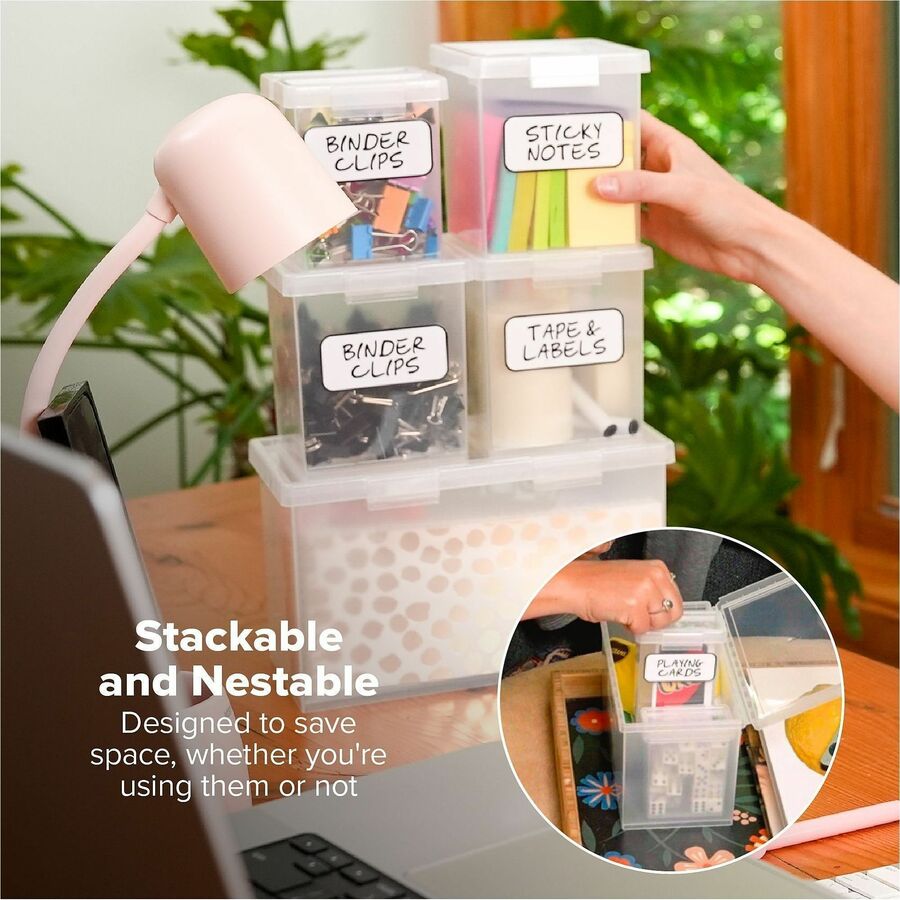 Bostitch Storage Case, Clear, Stackable, 5/Set (BOS23234)
