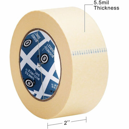 Business Source Utility-purpose Masking Tape, 60 yd Length x 2" Width, 3" Core, Tan (BSN16442)
