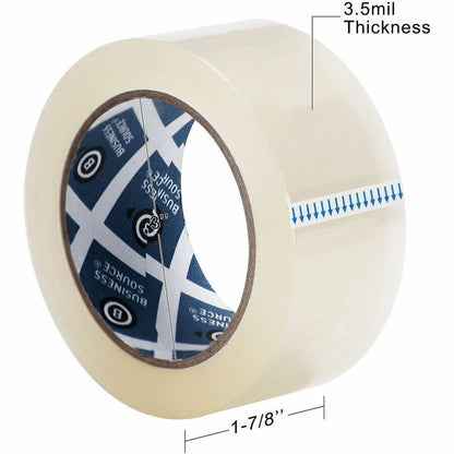 Business Source Heavy-duty Packaging Tape, 54.67 yd Length x 1.88" Width x 3.5 mil Thickness, 3" Core, Clear, 6/Pack (BSN32936)