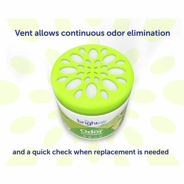 Bright Air Super Odor Eliminator Air Freshener, Gel, 14 fl oz, Zesty Lemon & Lime, 90 Day, 6/Carton (BRI901292CT)