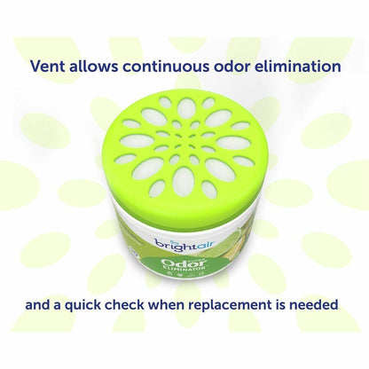 Bright Air Super Odor Eliminator Air Freshener, Gel, 14 fl oz, Zesty Lemon & Lime, 90 Day, 6/Carton (BRI901292CT)