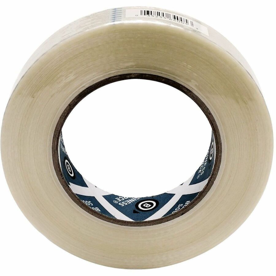 Business Source Filament Tape, 60 yd Length x 1" Width, 3" Core, White, Film (Fiberglass Reinforced) Backing, 1 Roll (BSN64025)