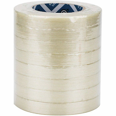 Business Source Filament Tape, 60 yd Length x 0.75" Width, 3" Core, White, Film (Fiberglass Reinforced) Backing, 1 Roll (BSN64024)