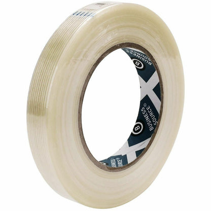 Business Source Filament Tape, 60 yd Length x 0.75" Width, 3" Core, White, Film (Fiberglass Reinforced) Backing, 1 Roll (BSN64024)