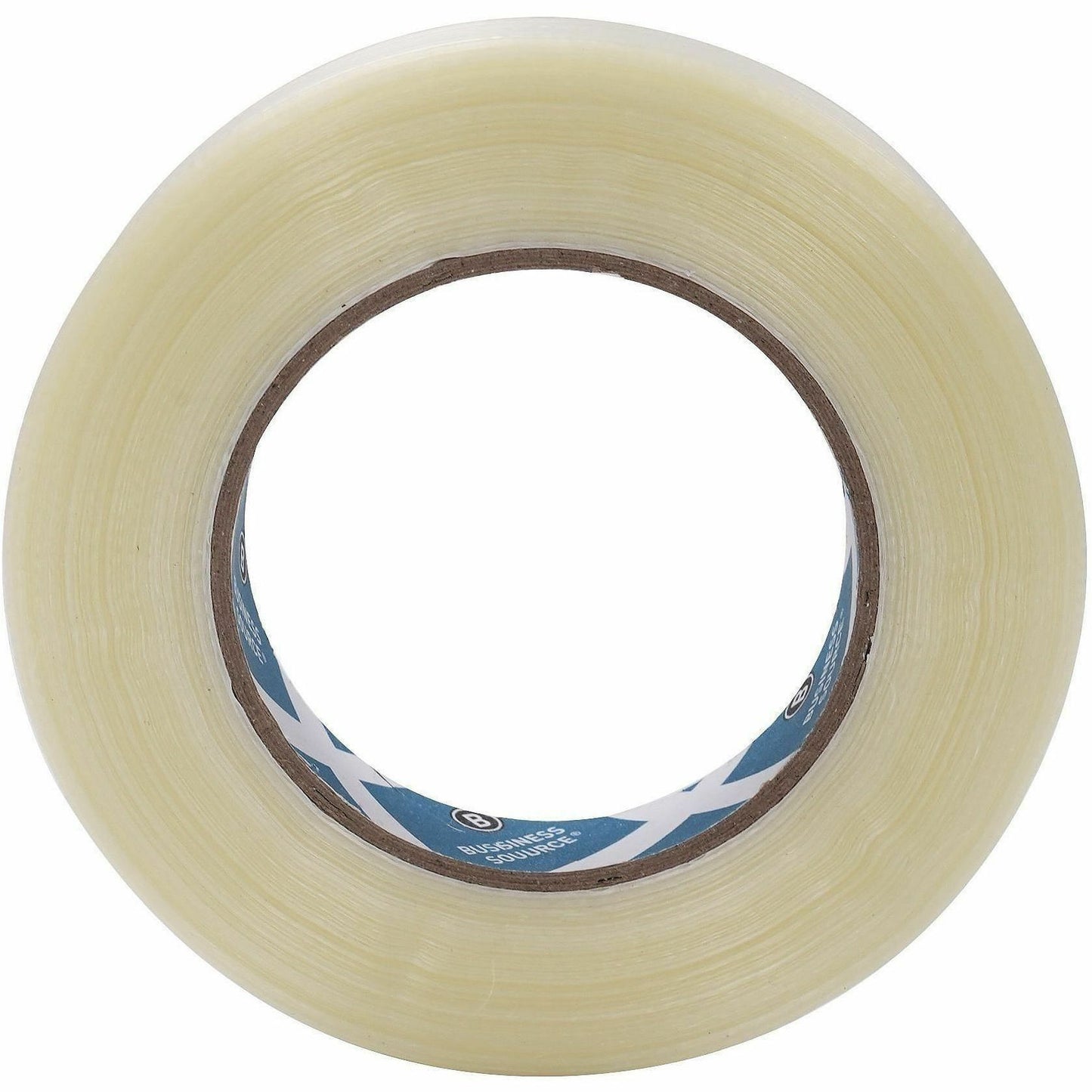 Business Source Filament Tape, 60 yd Length x 0.75" Width, 3" Core, White, Film (Fiberglass Reinforced) Backing, 1 Roll (BSN64024)