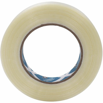 Business Source Filament Tape, 60 yd Length x 0.75" Width, 3" Core, White, Film (Fiberglass Reinforced) Backing, 1 Roll (BSN64024)