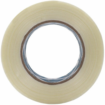 Business Source Filament Tape, 60 yd Length x 2" Width, 3" Core, White, Film (Fiberglass Reinforced) Backing, 1 Roll (BSN64026)