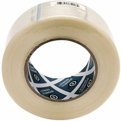 Business Source Filament Tape, 60 yd Length x 2" Width, 3" Core, White, Film (Fiberglass Reinforced) Backing, 1 Roll (BSN64026)
