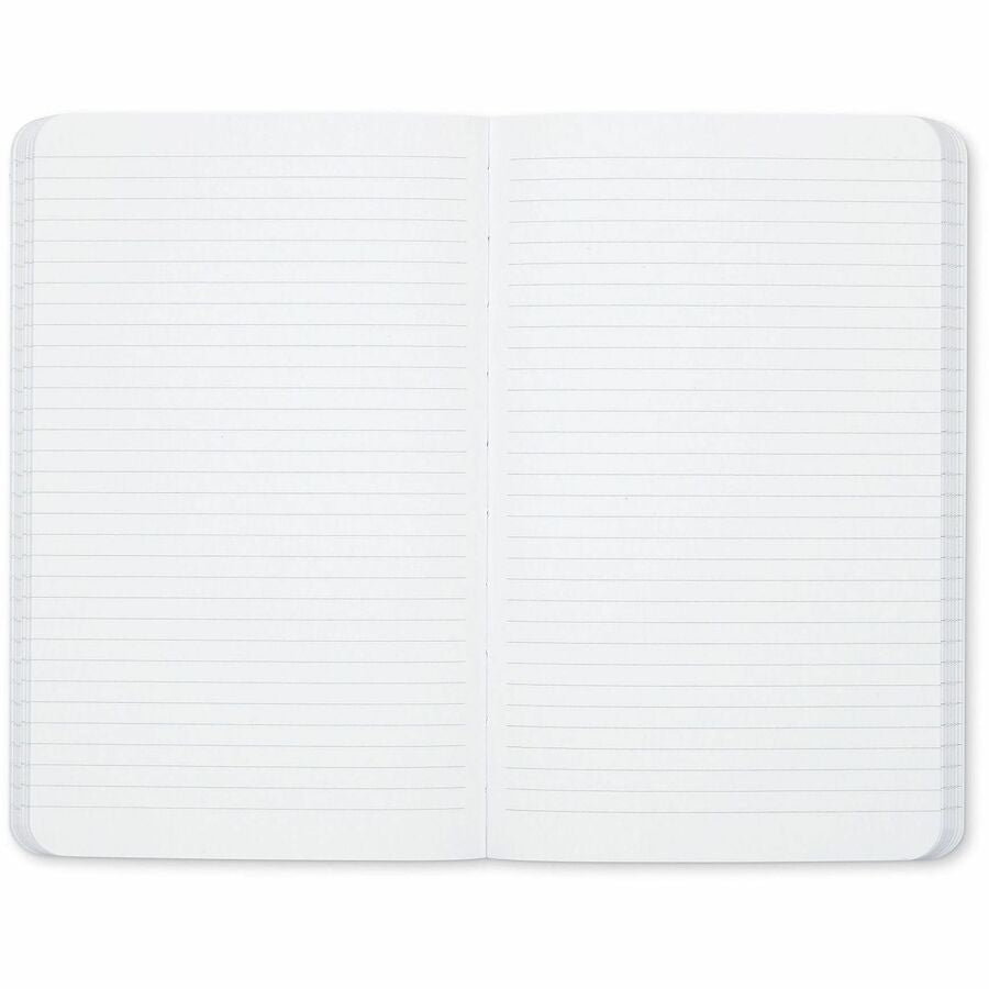 Dome Personal Journal, 60 lb Basis Weight, 5" x 8", 5 x 8 Inch Softcover Black Lined Journal Notebook, Bright White Paper (DOM30008)